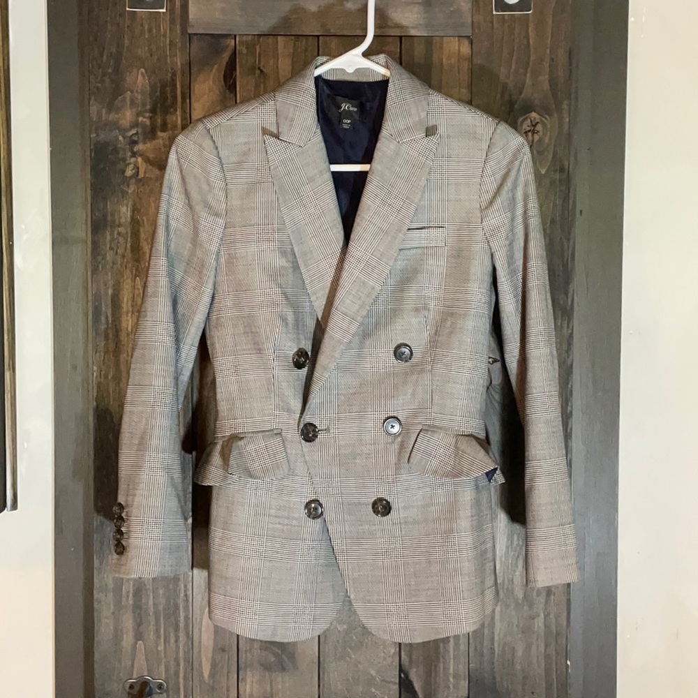 J. Crew Women’s Blazer 00 Wool Peak Lapel Double B